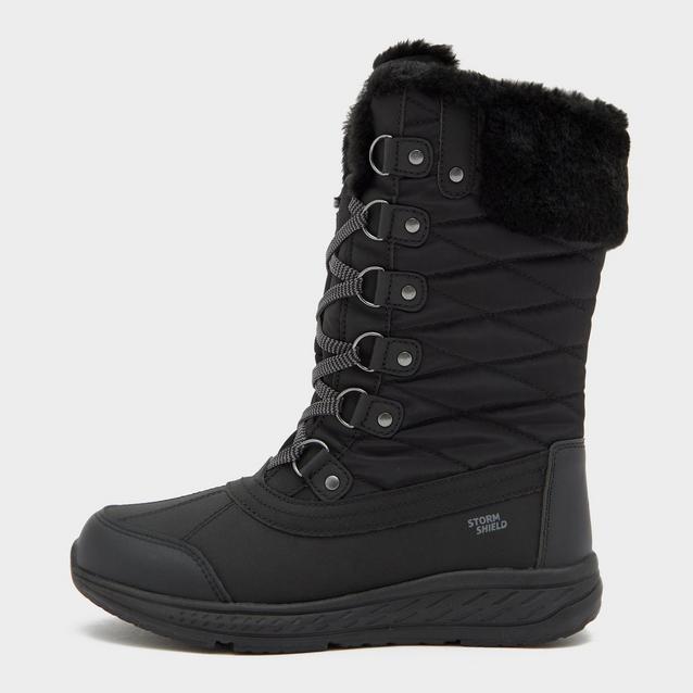 Ladies black best sale winter boots