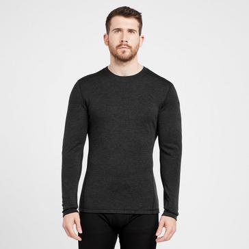 Black Smartwool Men's Classic All-Season Merino Base Layer Top