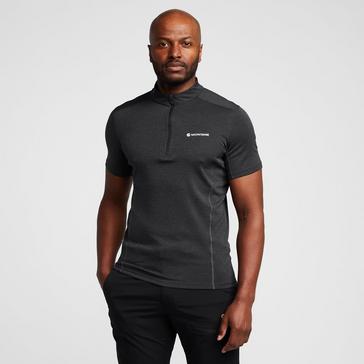 Black Montane Men's Dart Zip T-Shirt