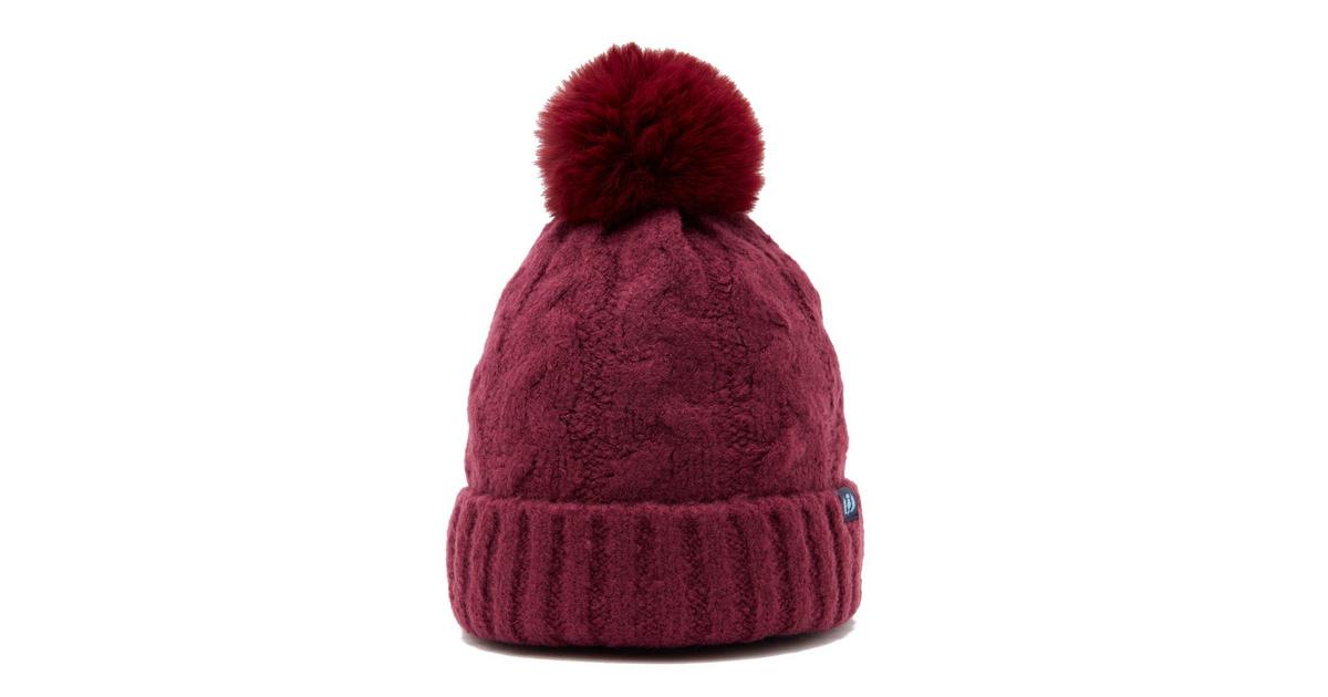 Royal Scot Chunky Knit Bobble Hat Wine Millets