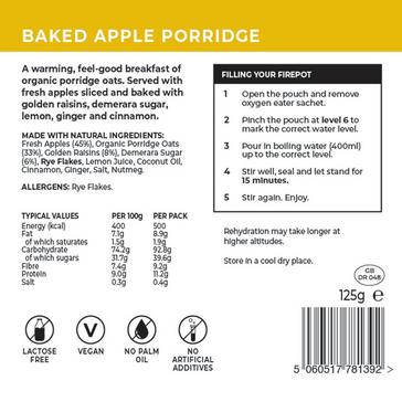 Yellow FIREPOT Baked Apple Porridge
