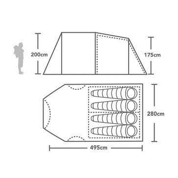 Blue Berghaus Air 400 Nightfall Tent