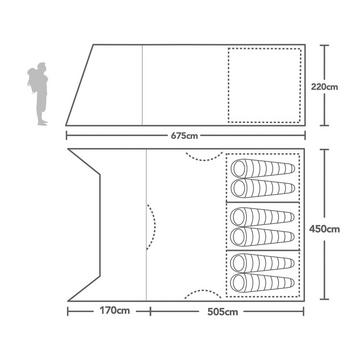 Blue Berghaus 600XL Nightfall® Air Tent