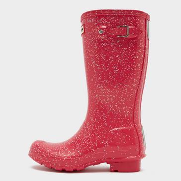 Pink Hunter Kids' Giant Glitter Wellington Boots