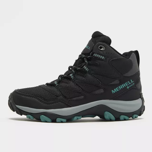 Merrell Women s West Rim Sport GORE TEX Mid Walking Boots Blacks