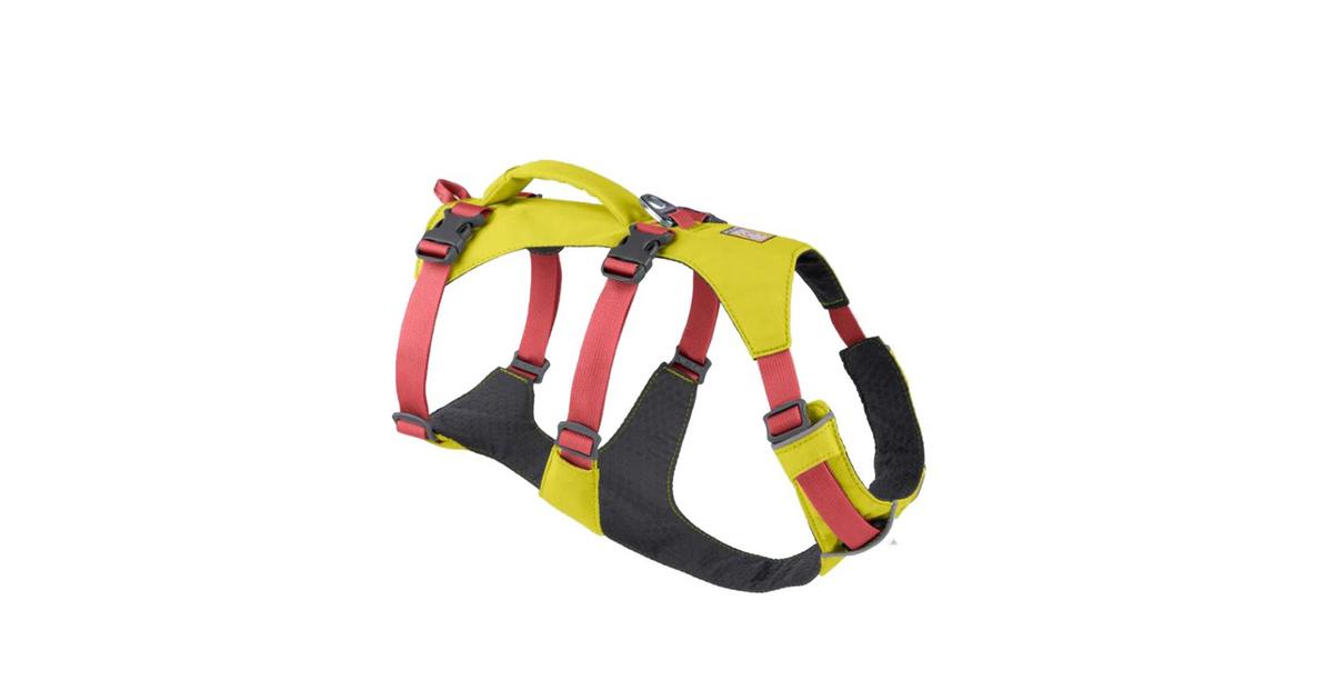 Ruffwear Flagline Harness With Handle Yellow Red Blacks