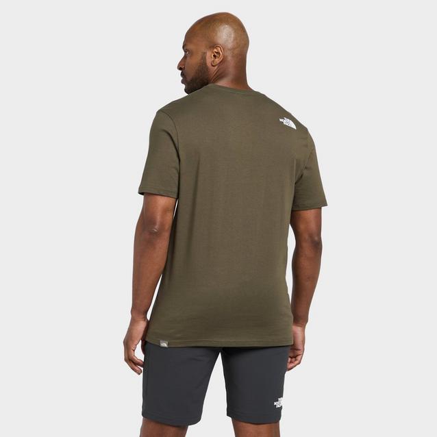 Khaki green north face cheap t shirt