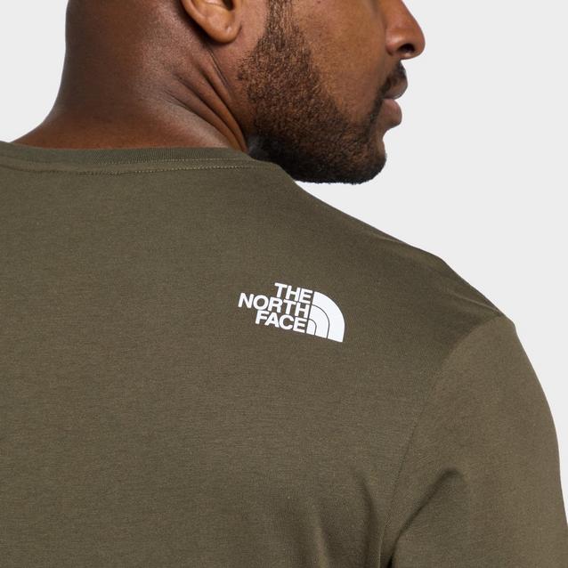 Khaki green north face cheap t shirt