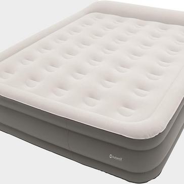 Grey Outwell Flock Superior Double Air Bed With Pump