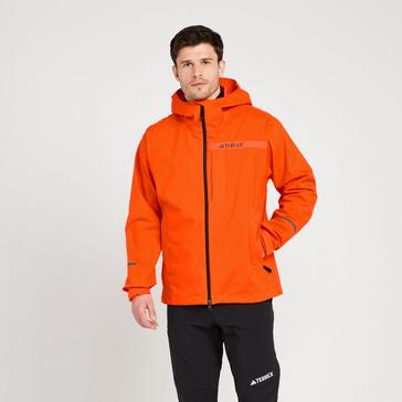Orange adidas Terrex Men’s Multi RAIN.RDY 2.5-Layer Waterproof Jacket
