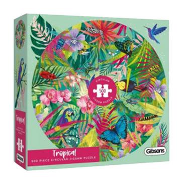 Assorted Gibsons Tropical Circular 500 Piece Jigsaw Puzzle