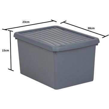 Grey HI-GEAR 9L Upcycled Bam Box and Lid