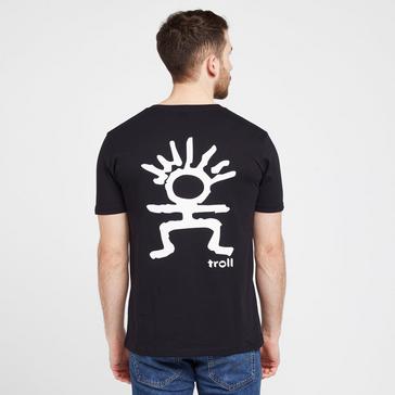 Black Troll Men’s Back Logo T-Shirt in Black