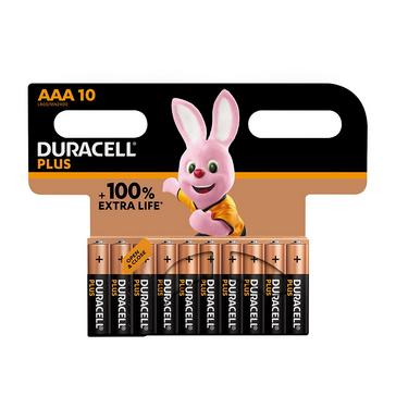 Black Duracell AAA Plus Batteries (Pack of 10)