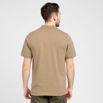 Beige One Earth Men’s Washed Polo Shirt