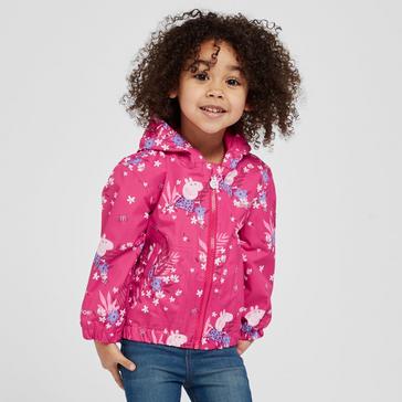 Pink Regatta Kids' Peppa Pig Muddy Puddle Waterproof Jacket