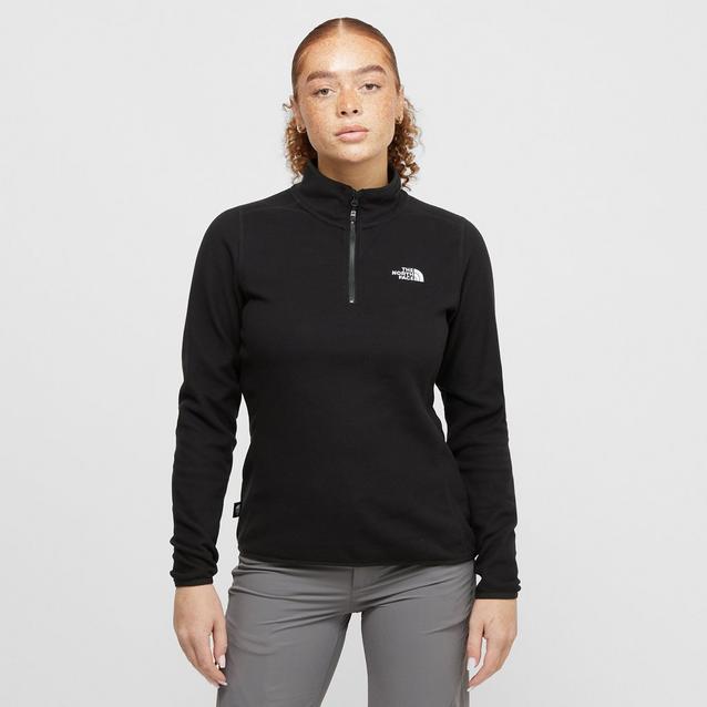 Black quarter zip fleece womens sale