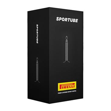 Black Pirelli Tyres SporTUBE Inner Tube Road 700c / 23-30mm / 48mm