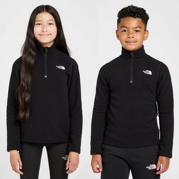 Black The North Face Kids’ Glacier Half-Zip Fleece