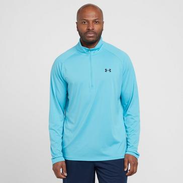 Blue Under Armour Men's Tech™ 2.0 Long Sleeve Zip Top