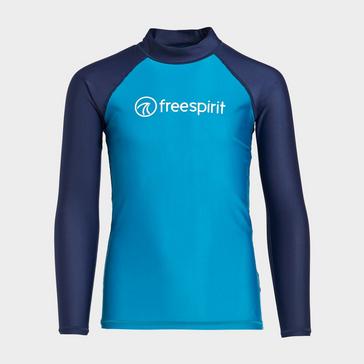 Blue Freespirit Kids’ Long Sleeve Rash Vest