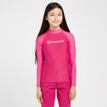 Pink Freespirit Kids’ Long Sleeve Rash Vest