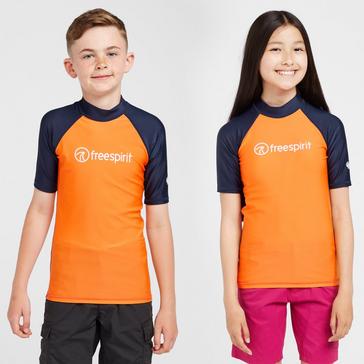 Orange Freespirit Kids’ Short Sleeve Rash Vest