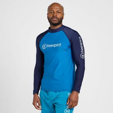 Blue Freespirit Men’s Long Sleeve Rash Vest