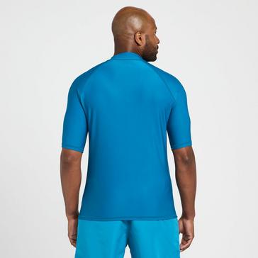 Blue Freespirit Mens Short Sleeve Rash Vest