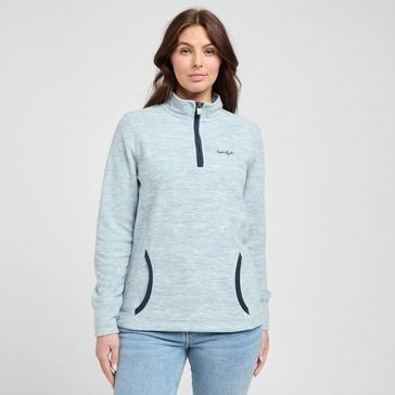 Blue Weird Fish Women’s Nancy Recycled 1/4 Quarter Zip Fleece