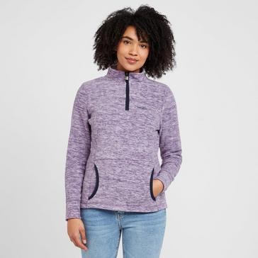 Purple Weird Fish Women’s Nancy Recycled 1/4 Quarter Zip Fleece