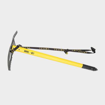 Yellow Grivel G1+ Ice Axe and Single Spring Leash and Rotor Krab