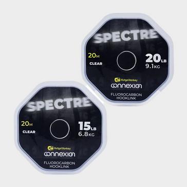 White RIDGEMONKEY Spectre Fluorocarbon Hooklink 15lb
