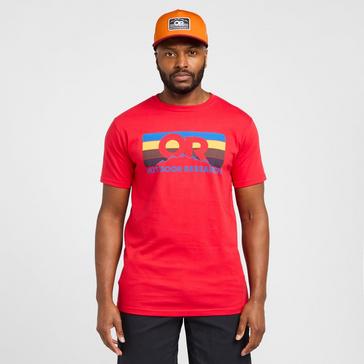 Red Outdoor Research Men's Advocate Stripe T-Shirt