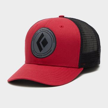 Red Black Diamond Trucker Cap