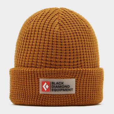 Orange Black Diamond Double Waffle Beanie