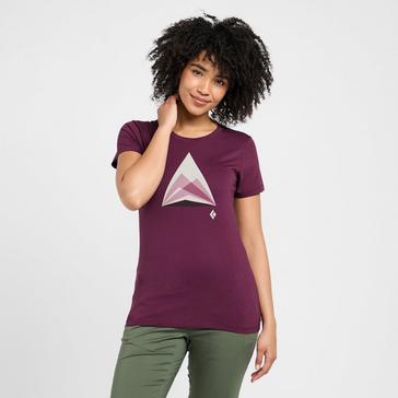 Purple Black Diamond Women’s Mountain Transparency Short Sleeve Tee