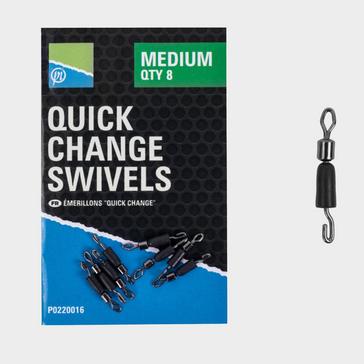 Black PRESTON INNOVATION Quick Change Swivels – Medium