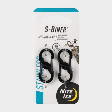 Black Niteize Mini S-lock Carabiner 2 pack