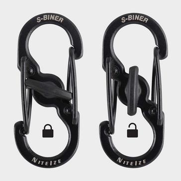 Black Niteize Mini S-lock Carabiner 2 pack