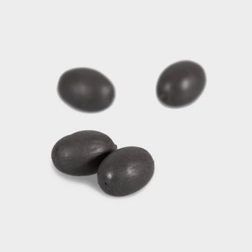 Black THINKING ANGLER Oval Rubber Beads 5mm Tungsten
