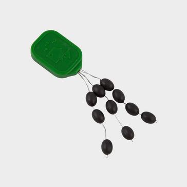 Black THINKING ANGLER Oval Rubber Beads 5mm Tungsten