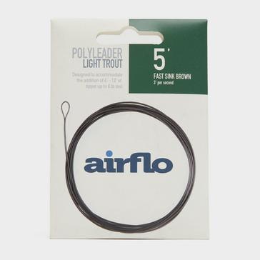 Brown Airflo Polyleader 5' Light Trout Fast Sink Brown