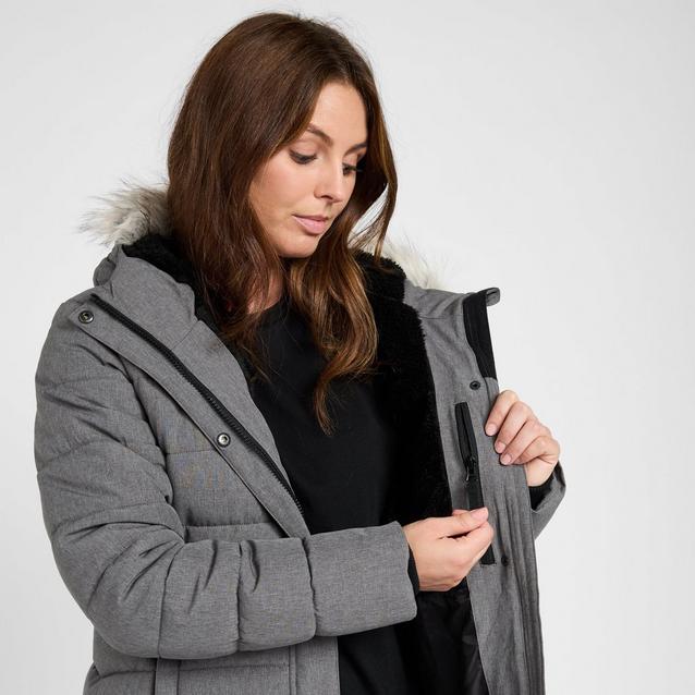 Ladies on sale grey parka