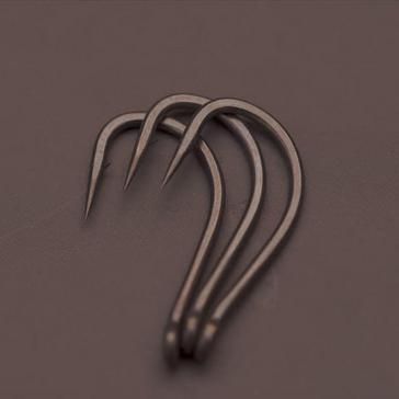 Black THINKING ANGLER Out-Turned Eye Hook Size 4 (Barbed)