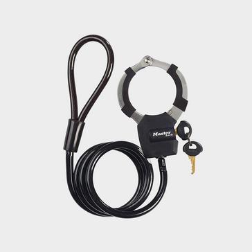 Black Masterlock Lock Street Cuff + Cable 8mm x 1m Key Lock