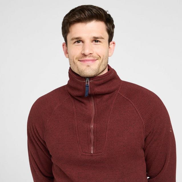 Pull 1/4 Zip Craghoppers Homme – L – Polaire épaisse Marron – Randonnée Extérieur