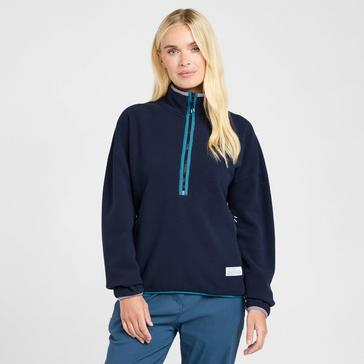 Champion Women's Quarter Zip Pullover Fleece Jacket Teal Size XL-16