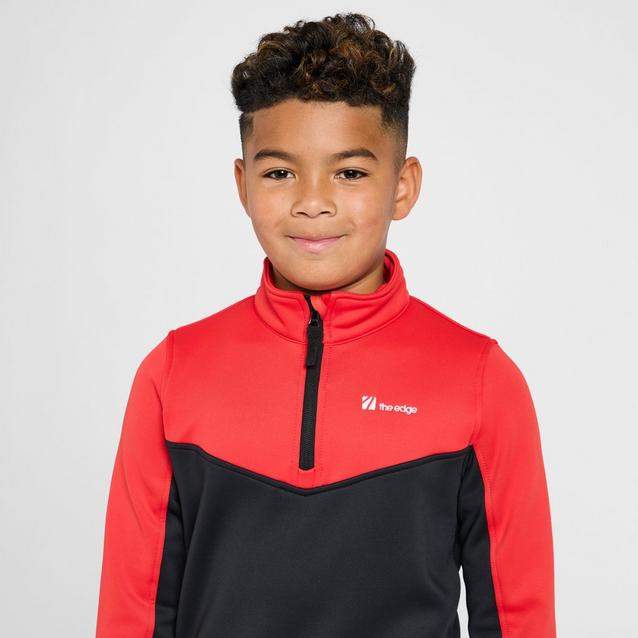 The Edge Kids Polar Half Zip Fleece Blacks