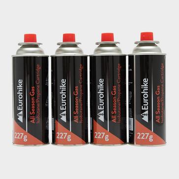 Black Eurohike 4 Pack All Season Gas (227g)